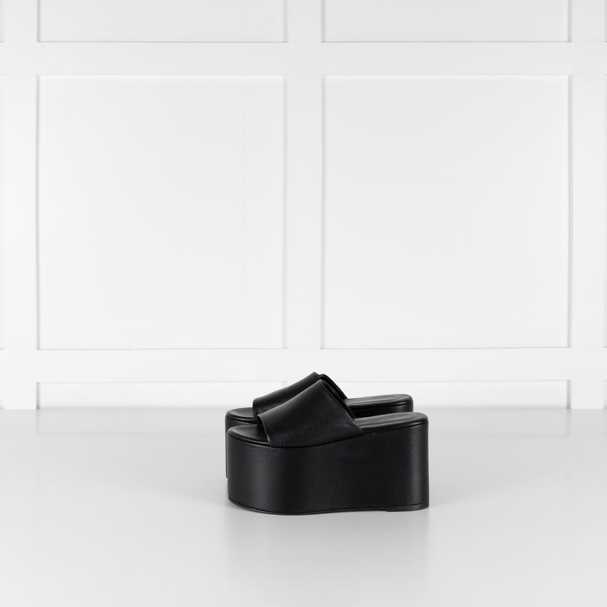 Simon Miller Black Wedge Open Mules