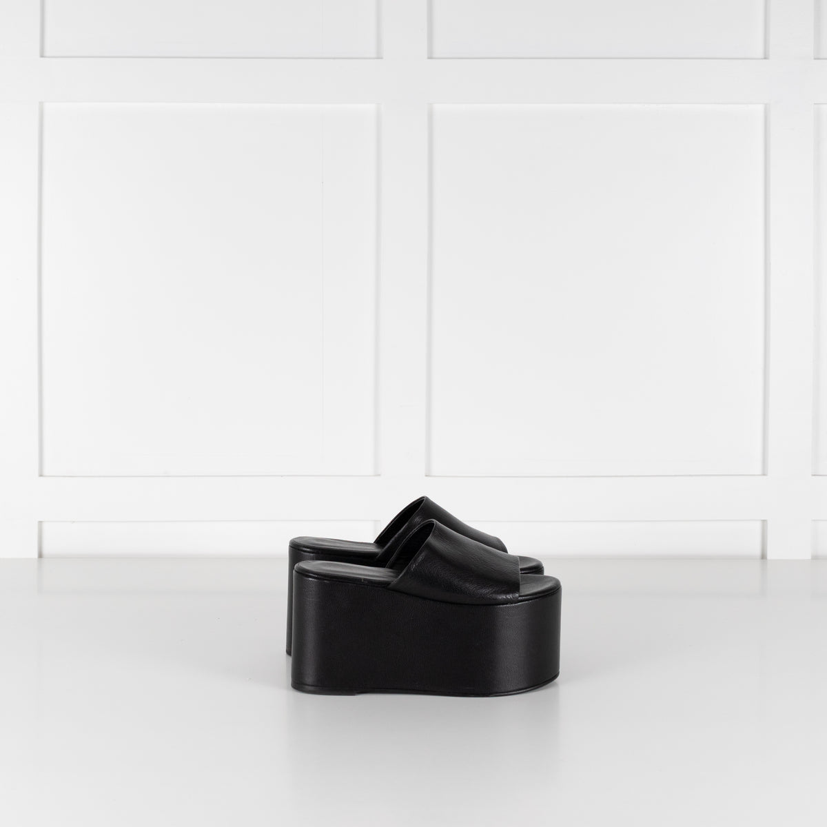 Simon Miller Black Wedge Open Mules