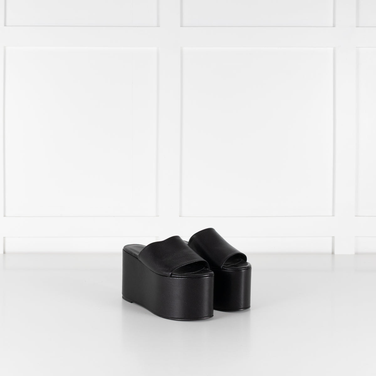 Simon Miller Black Wedge Open Mules