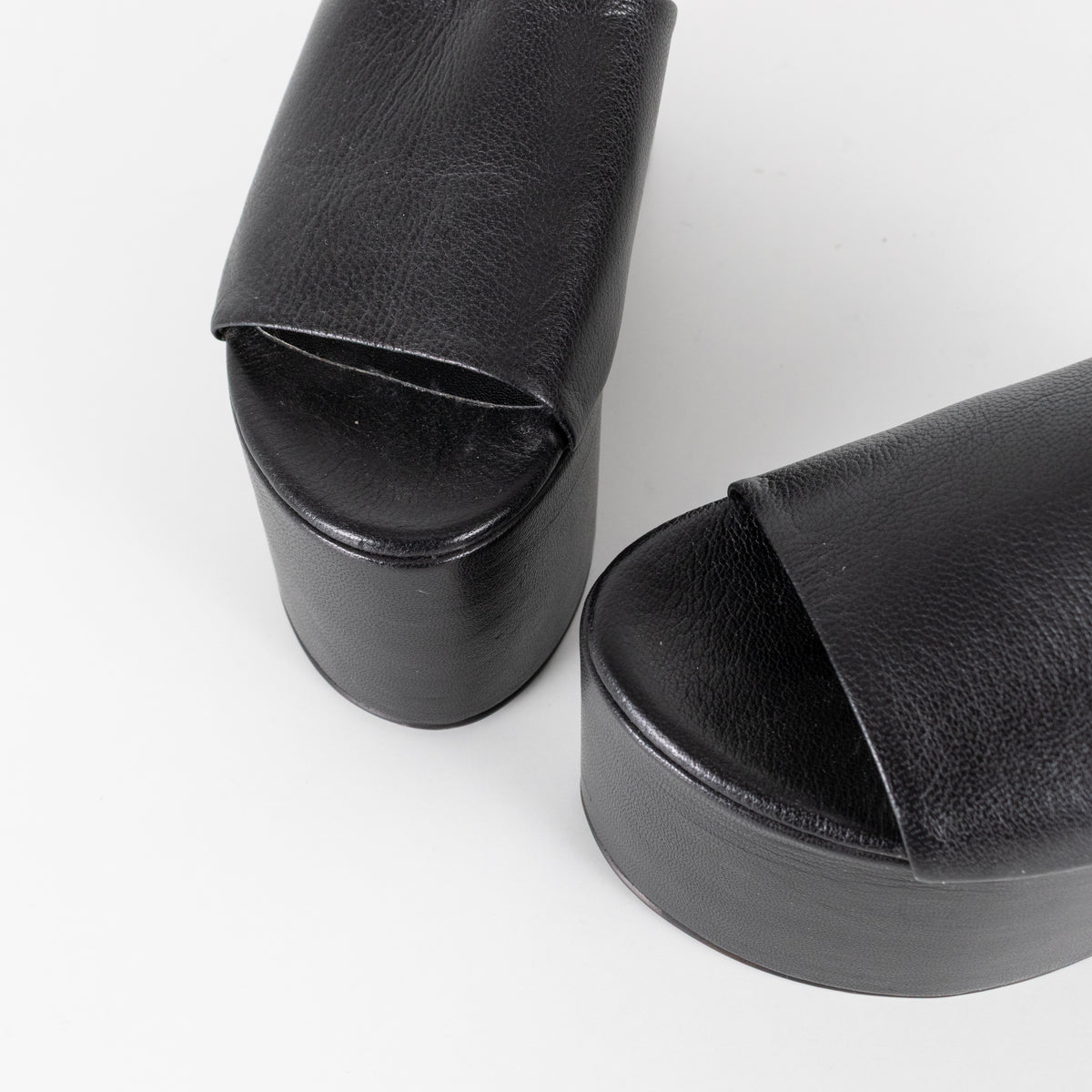 Simon Miller Black Wedge Open Mules