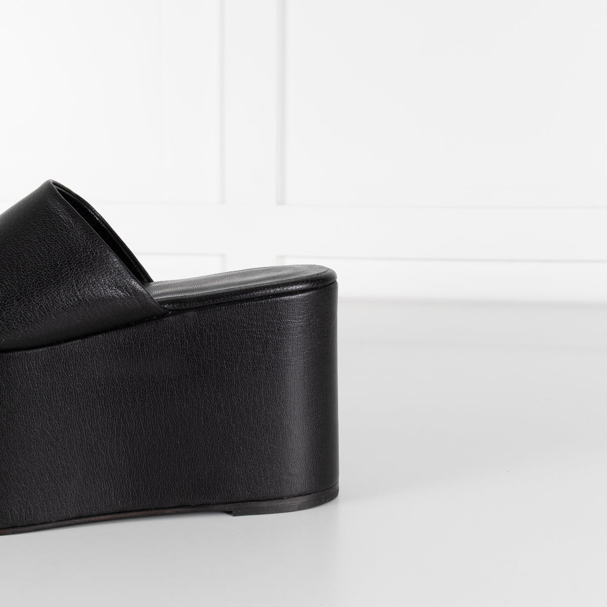 Simon Miller Black Wedge Open Mules