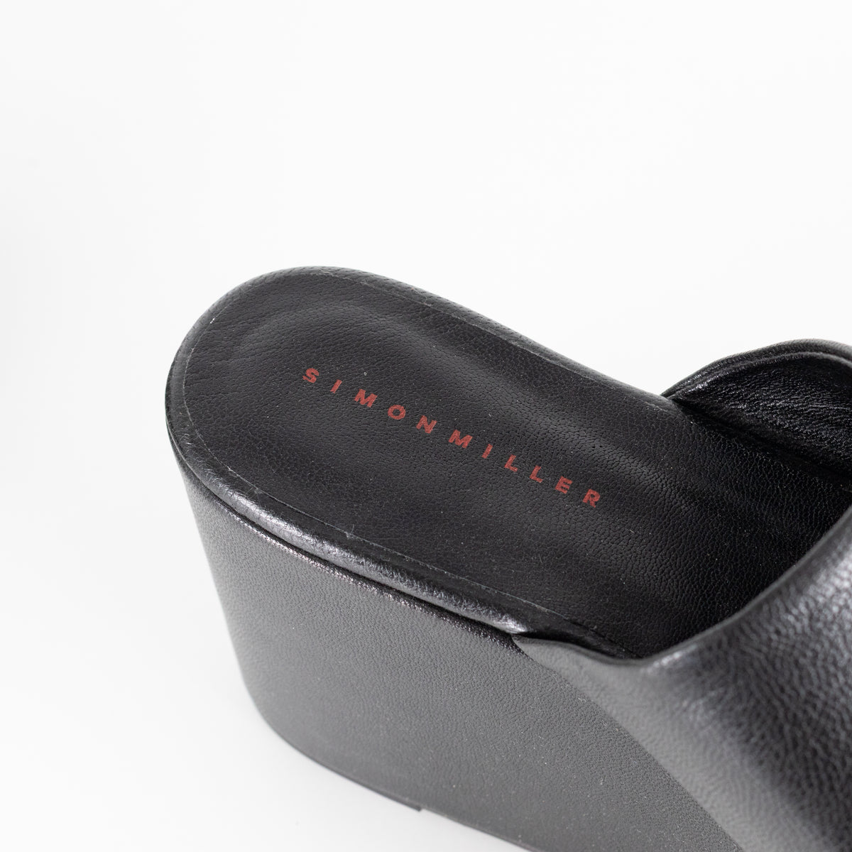 Simon Miller Black Wedge Open Mules