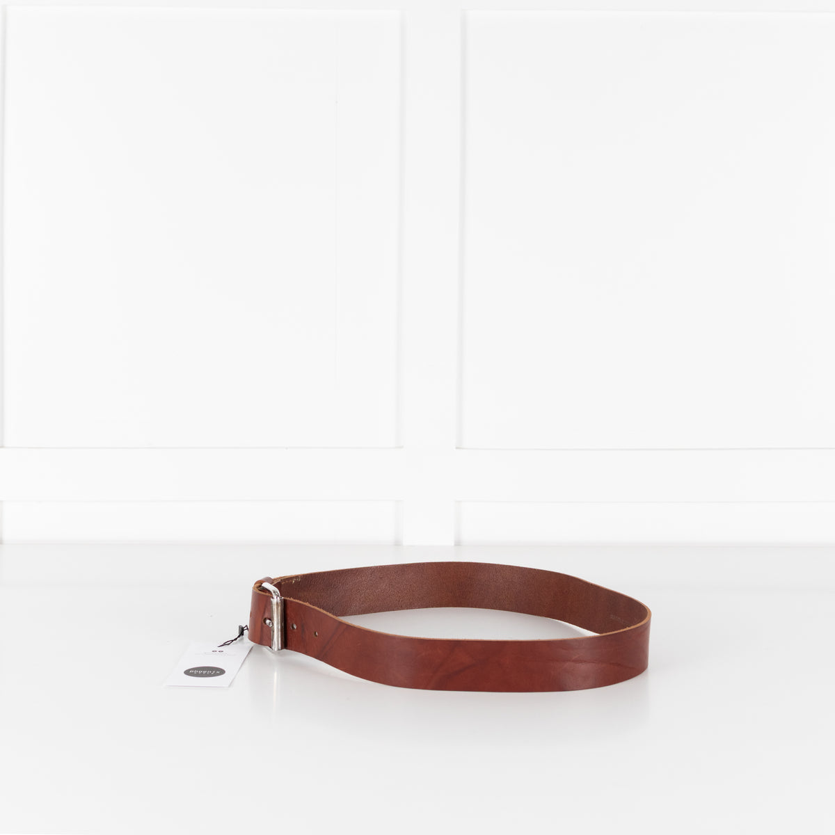 Isabel Marant Tan Leather Silver Buckle Belt