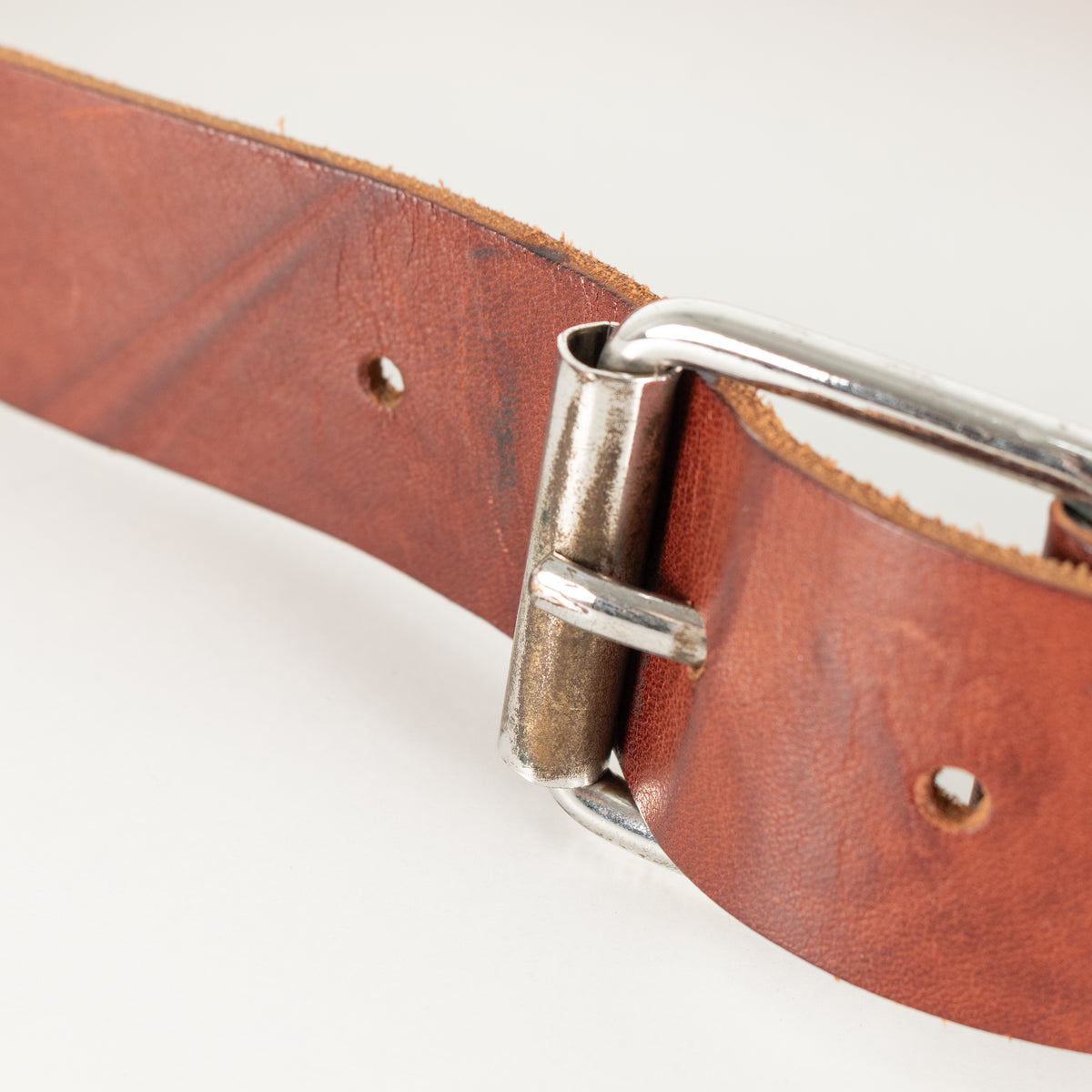 Isabel Marant Tan Leather Silver Buckle Belt