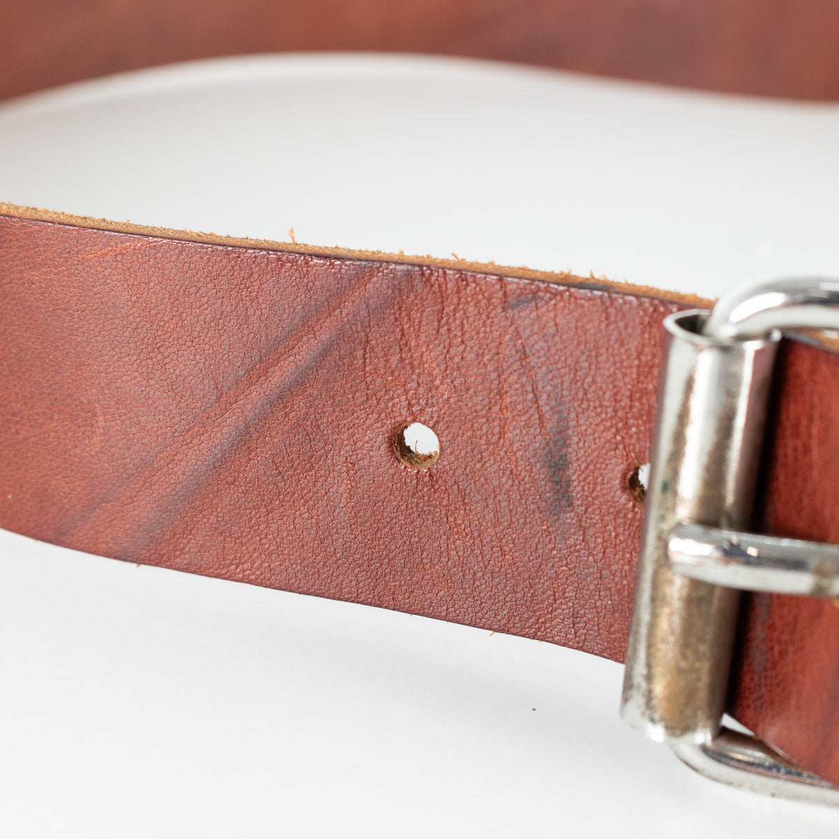 Isabel Marant Tan Leather Silver Buckle Belt