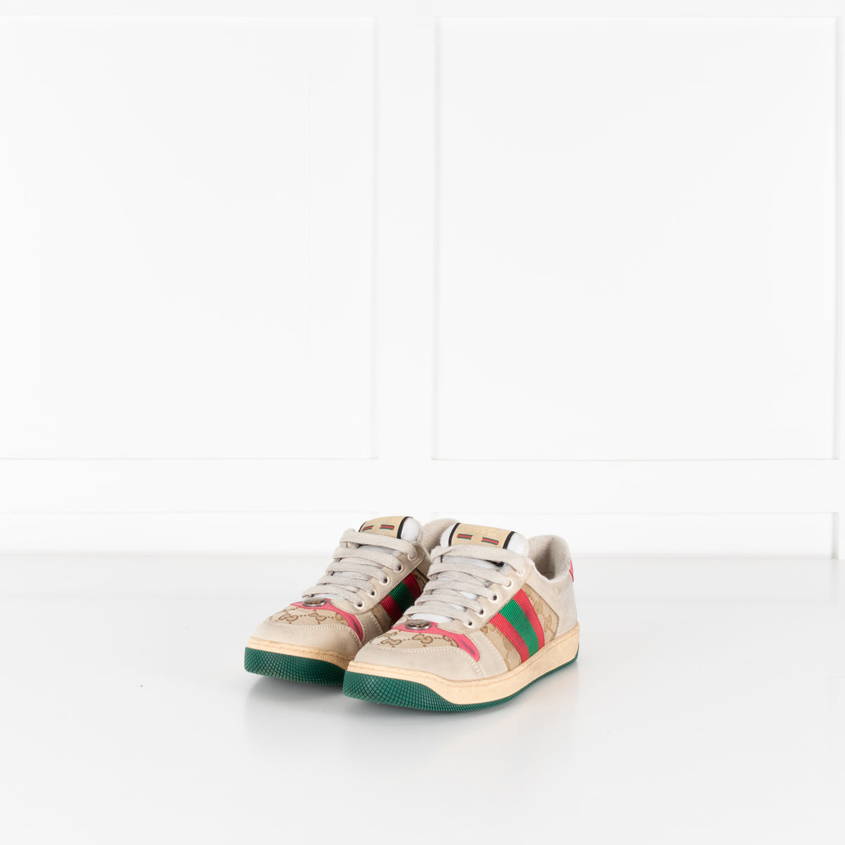 Gucci Light Beige Screener Trainers
