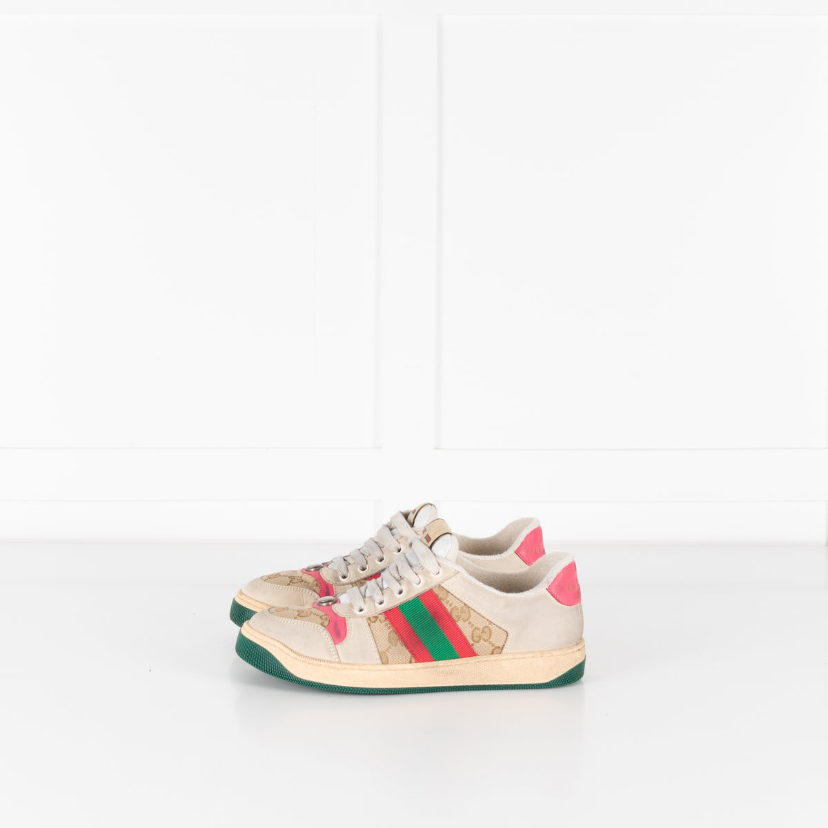 Gucci Light Beige Screener Trainers