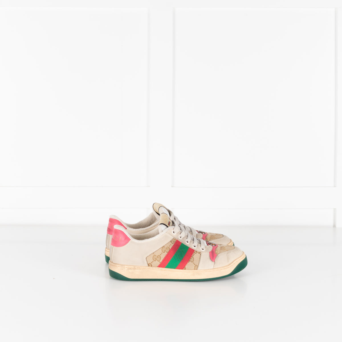 Gucci Light Beige Screener Trainers