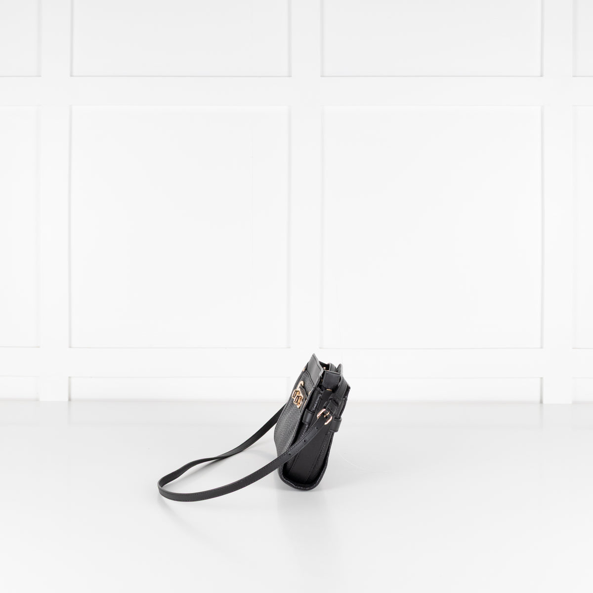 Coach Black Grainy Leather Crossbody Bag