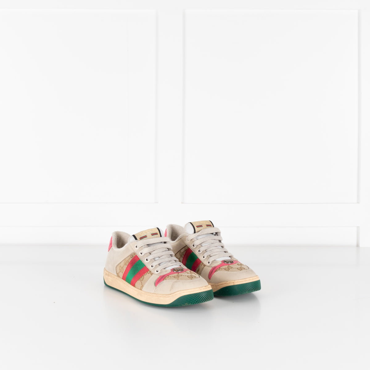 Gucci Light Beige Screener Trainers