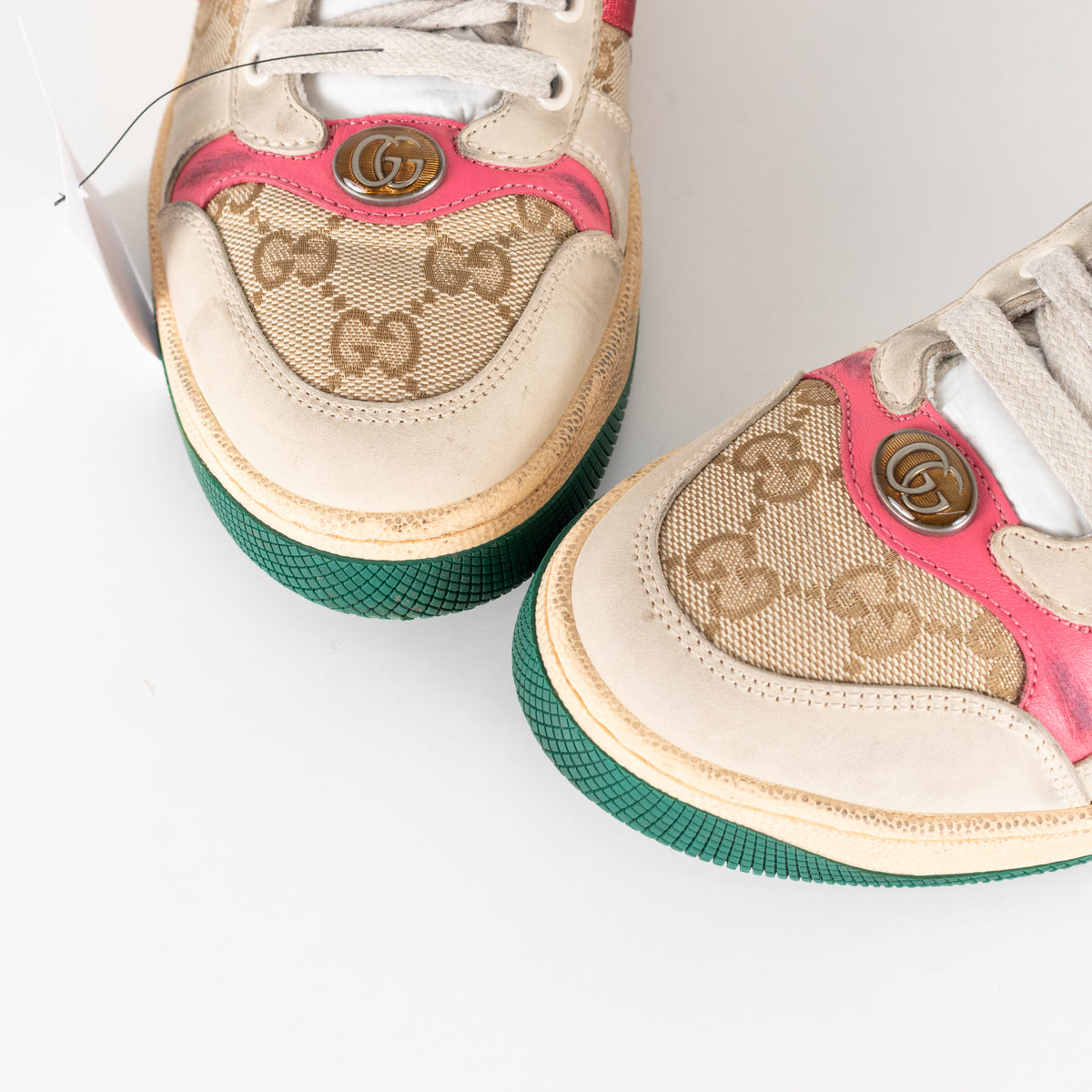 Gucci Light Beige Screener Trainers
