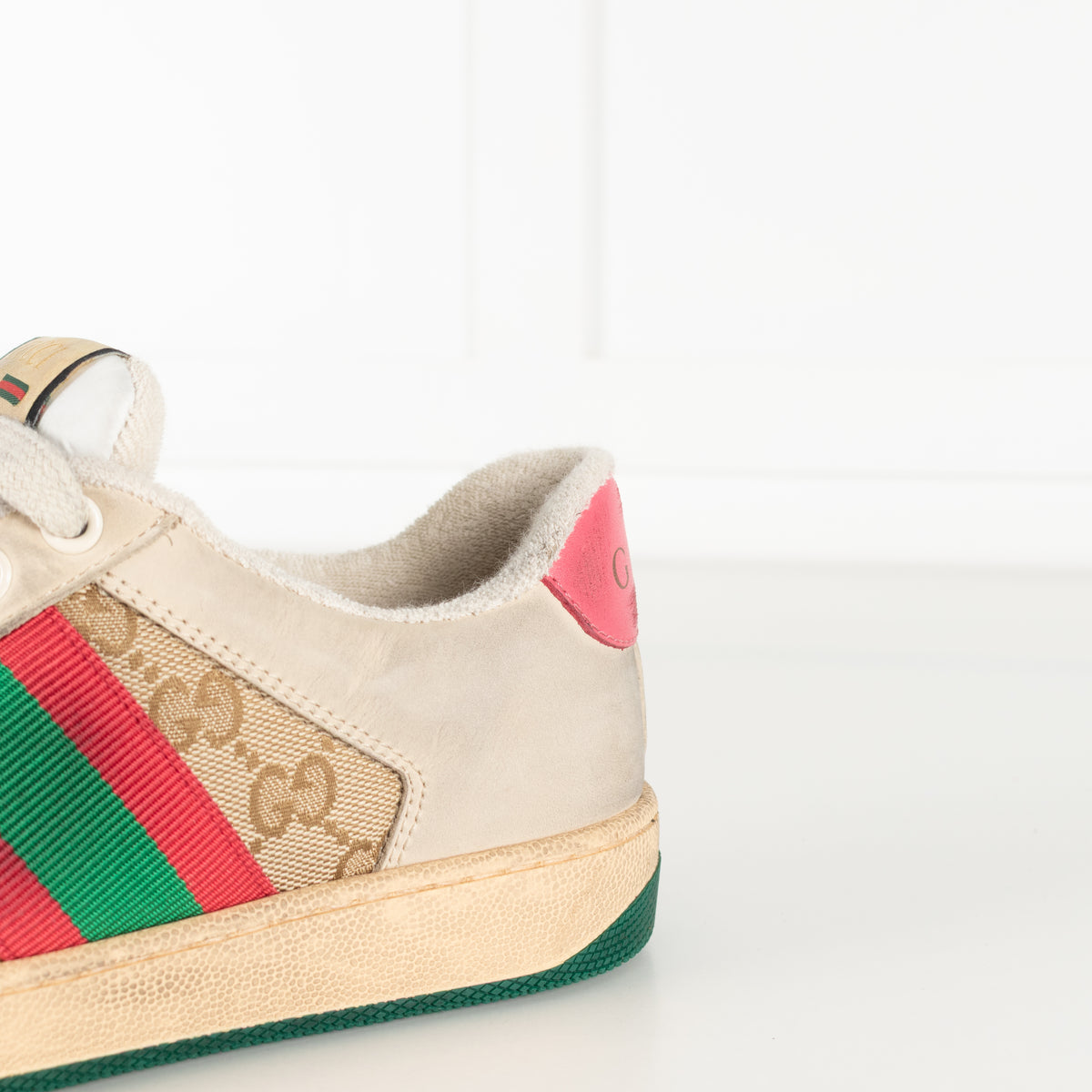Gucci Light Beige Screener Trainers