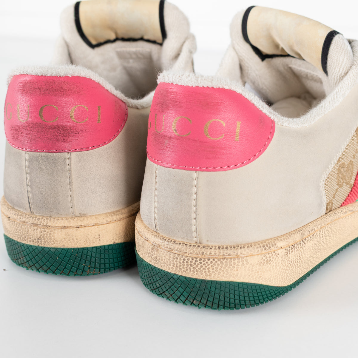 Gucci Light Beige Screener Trainers