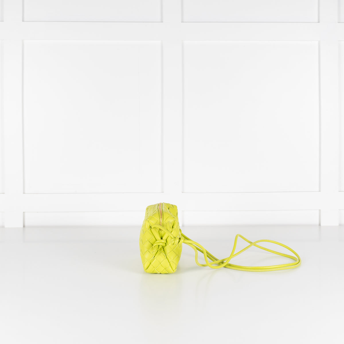 Bottega Veneta Lime Green Mini Loop Cross Body Bag