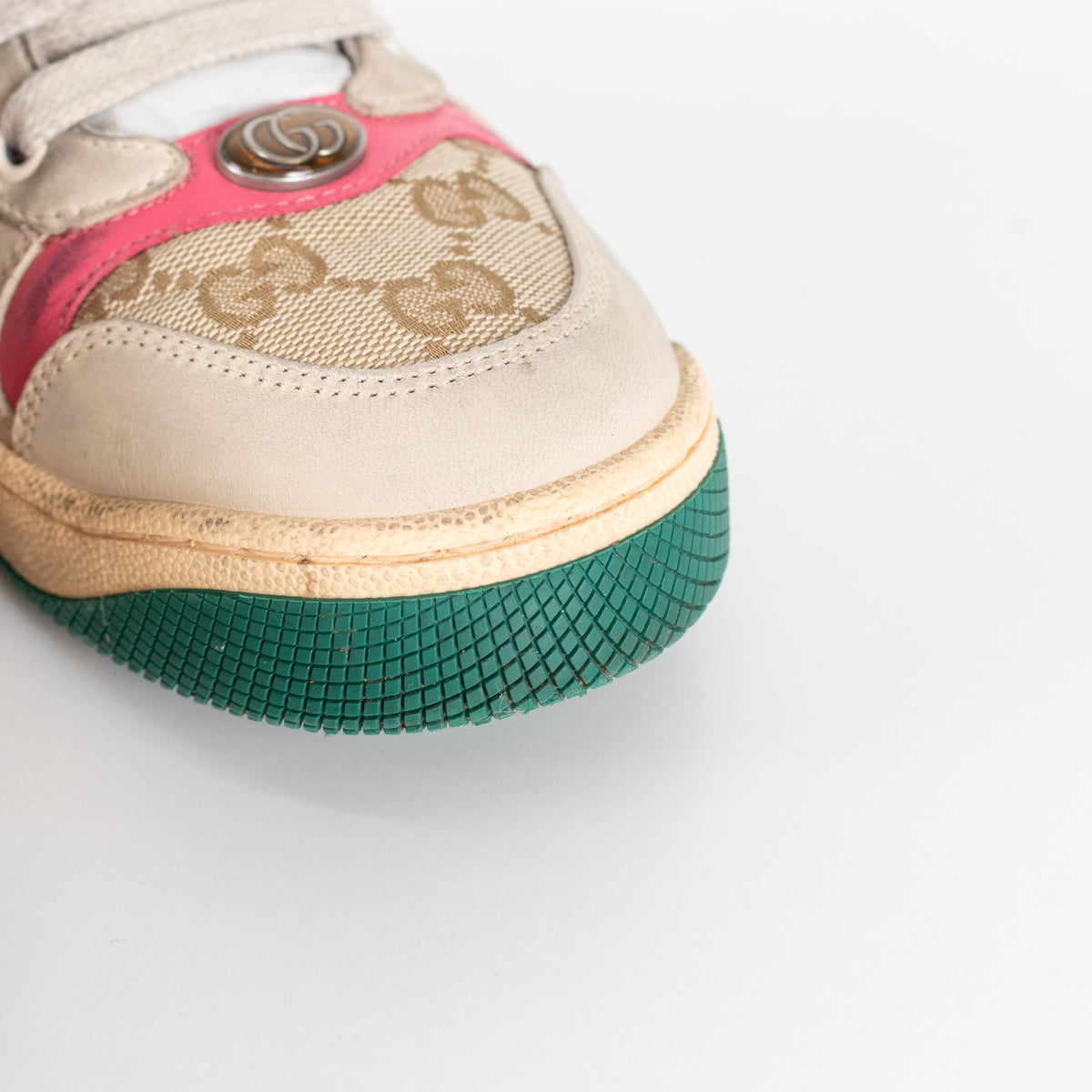 Gucci Light Beige Screener Trainers