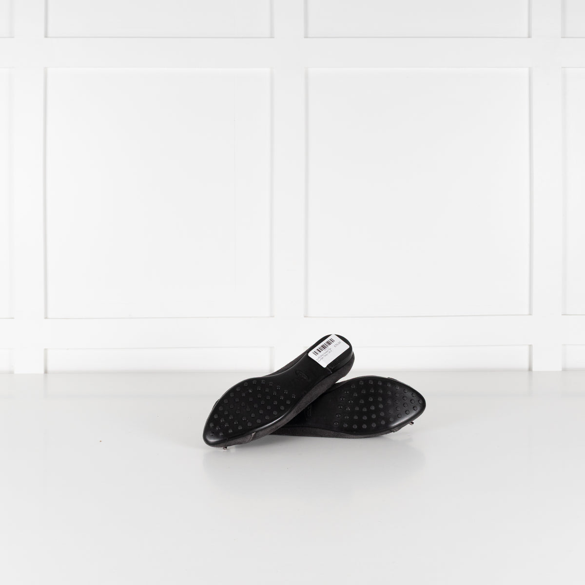 Tod's Grey Suede Flat Pumps