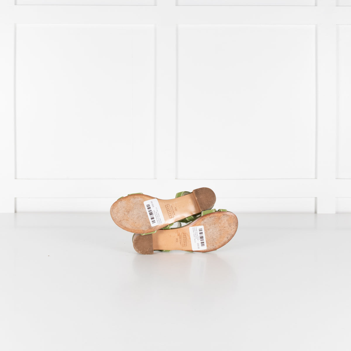Fratelli Rossetti Green Suede Cross Strap Sandals