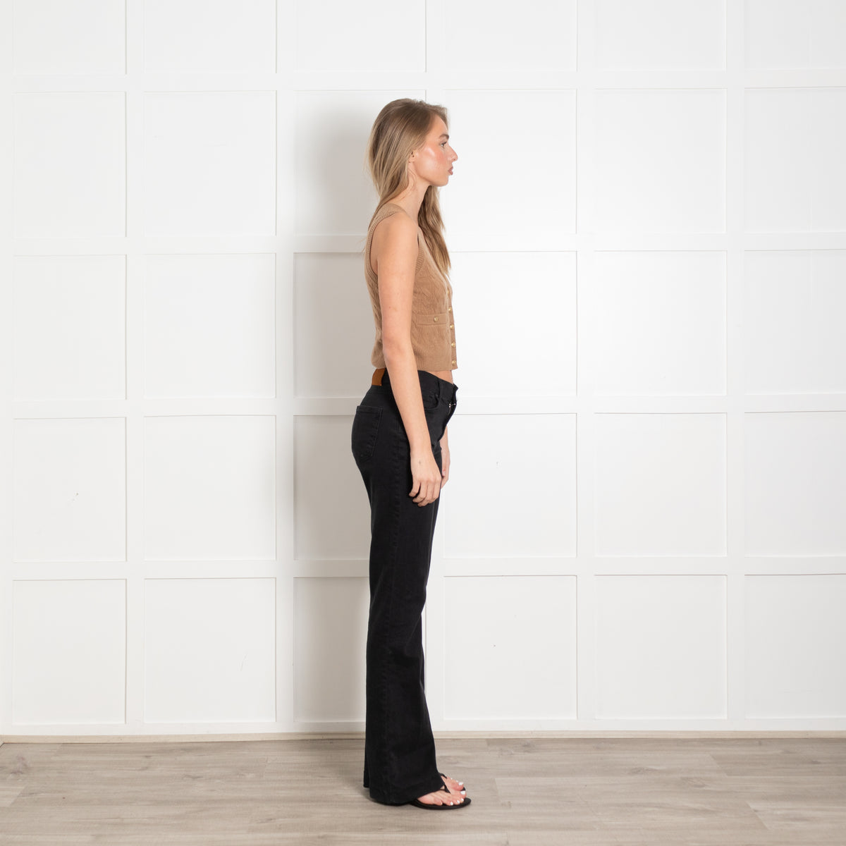 J Crew Tan Cashmere Sleeveless Cardigan