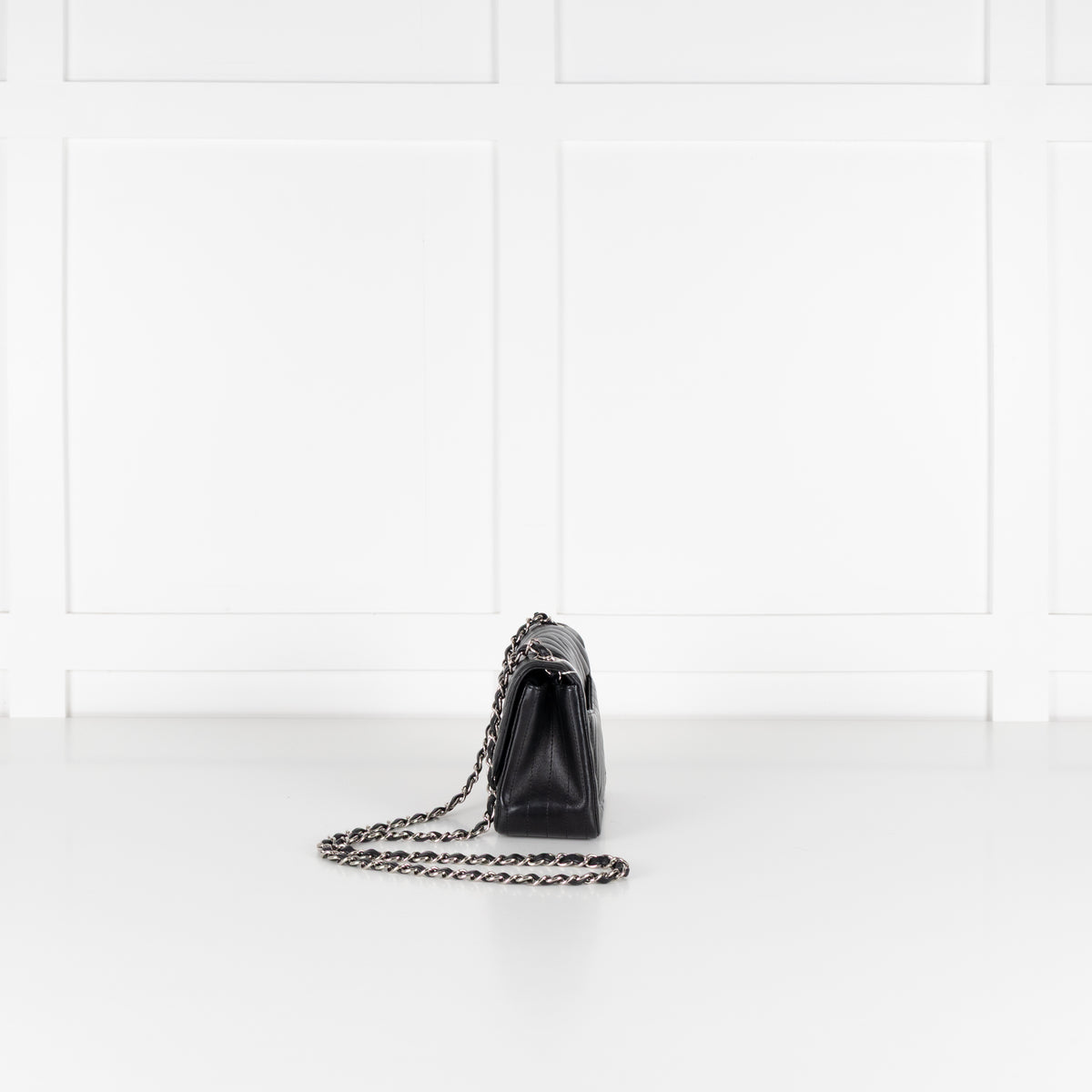 Chanel Black Mini Chevron Flap Bag