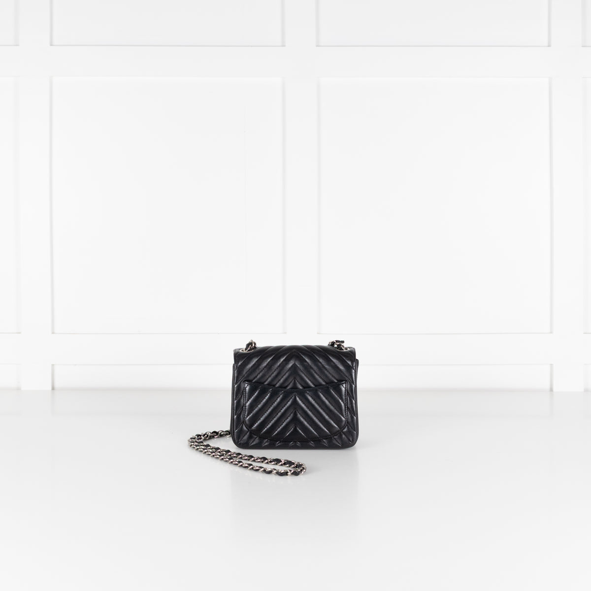 Chanel Black Mini Chevron Flap Bag