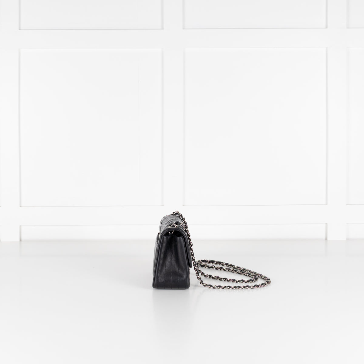 Chanel Black Mini Chevron Flap Bag