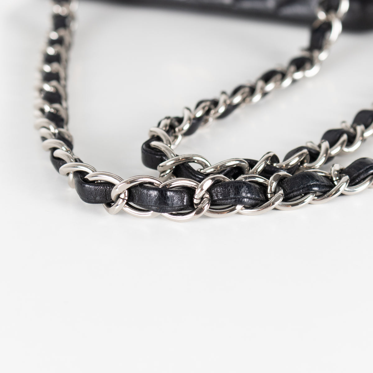 Chanel Black Mini Chevron Flap Bag