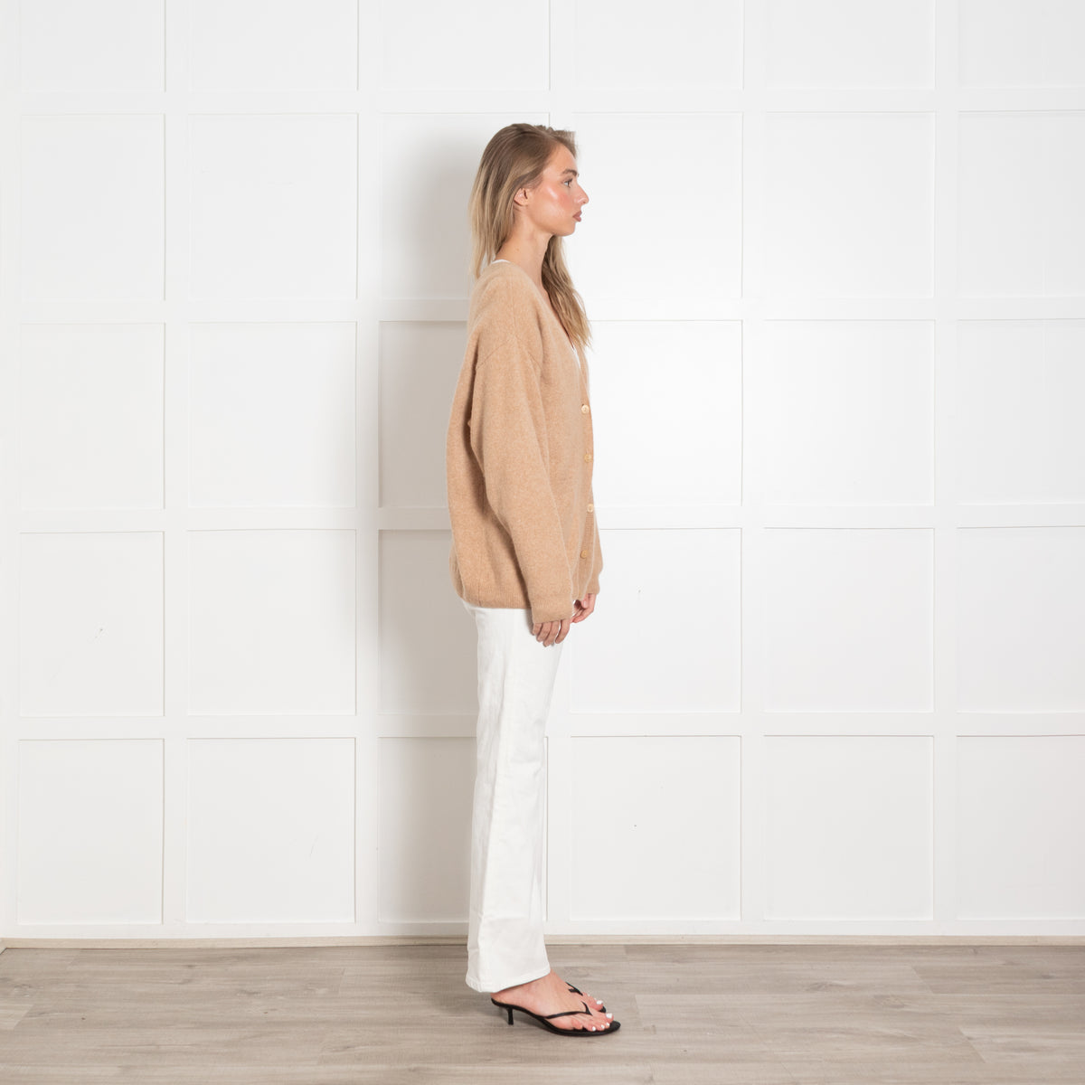 Crush Cashmere Camel Cardigan