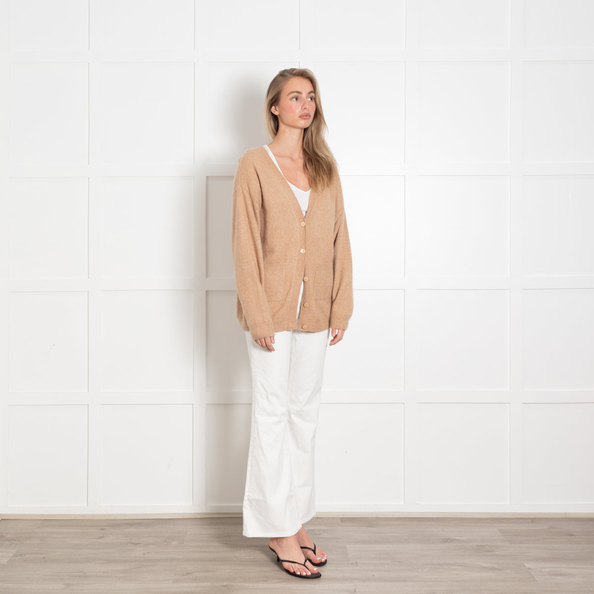 Crush Cashmere Camel Cardigan