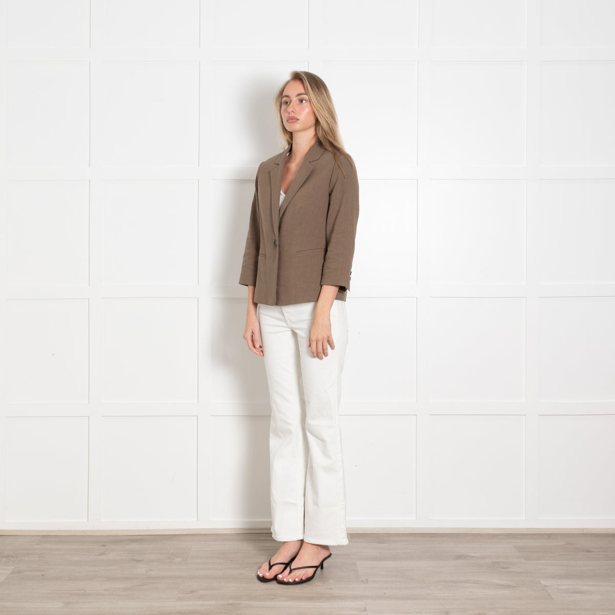 Vince Khaki Linen Mix Jacket