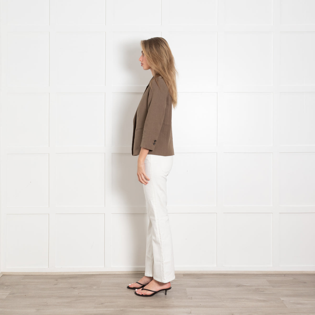 Vince Khaki Linen Mix Jacket