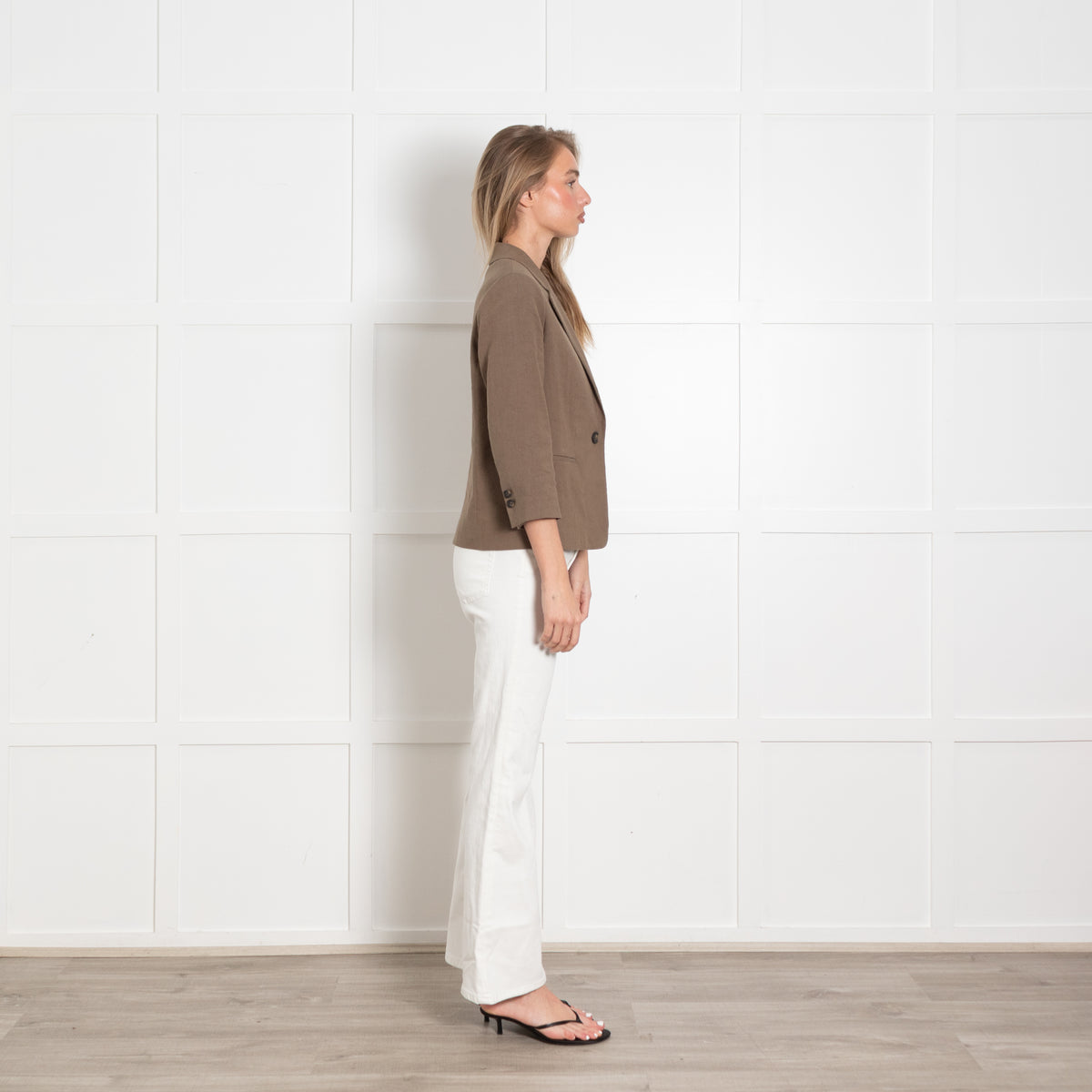 Vince Khaki Linen Mix Jacket