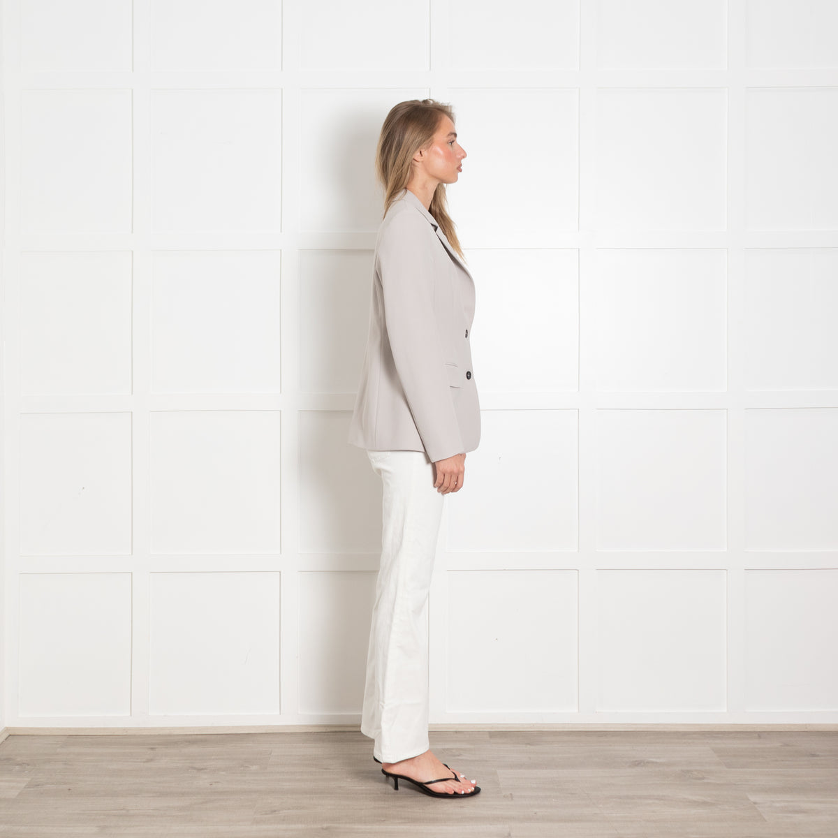 Luisa Cerano Grey Single Breasted Blazer