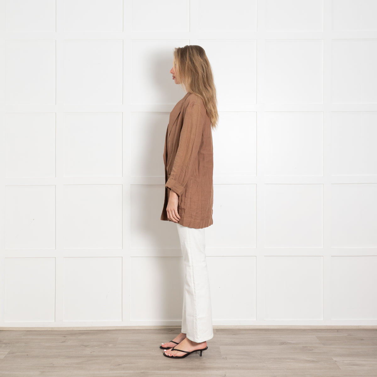 Acne Studios Brown Linen Oversized Jacket