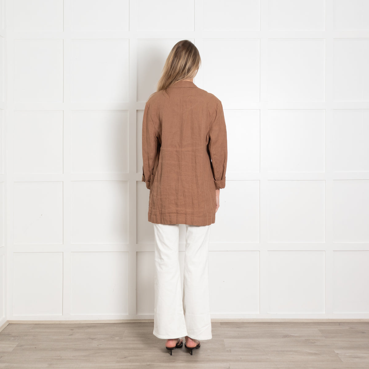 Acne Studios Brown Linen Oversized Jacket