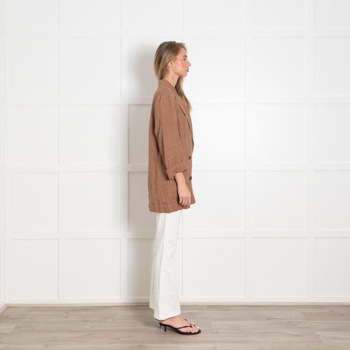 Acne Studios Brown Linen Oversized Jacket