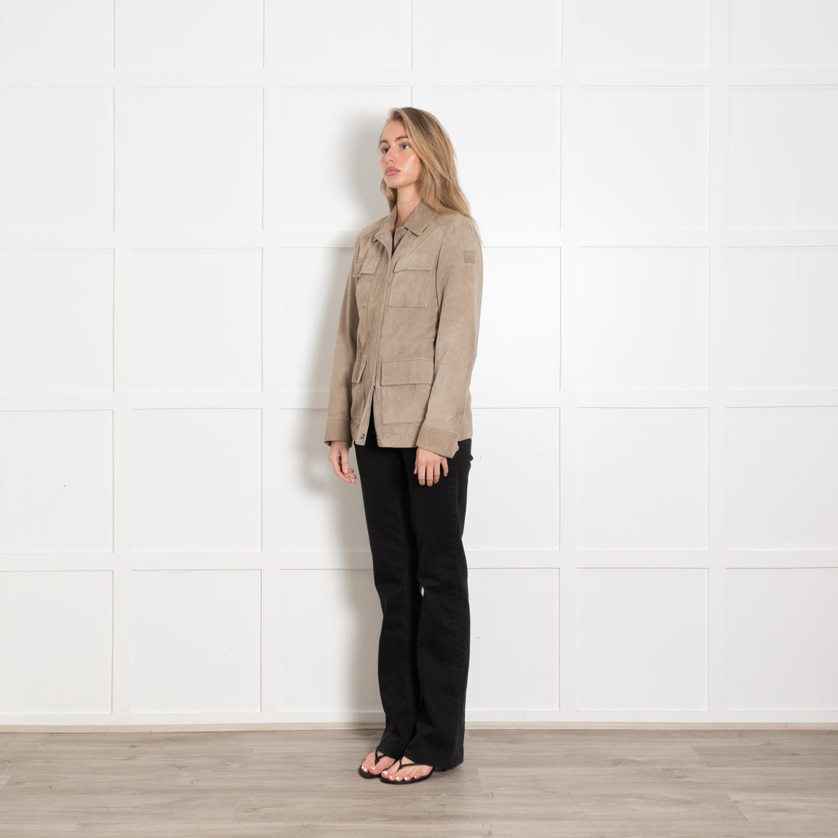 Belstaff Beige Suede Flying Jacket