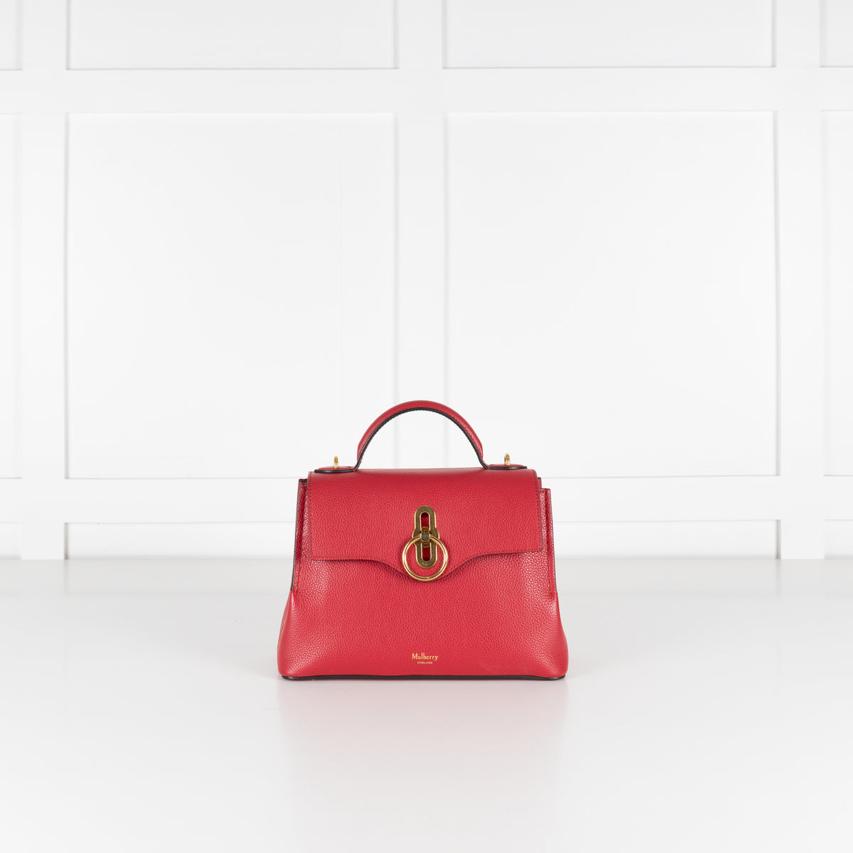 Mulberry Red Classic Grain Leather Small Seaton Bag