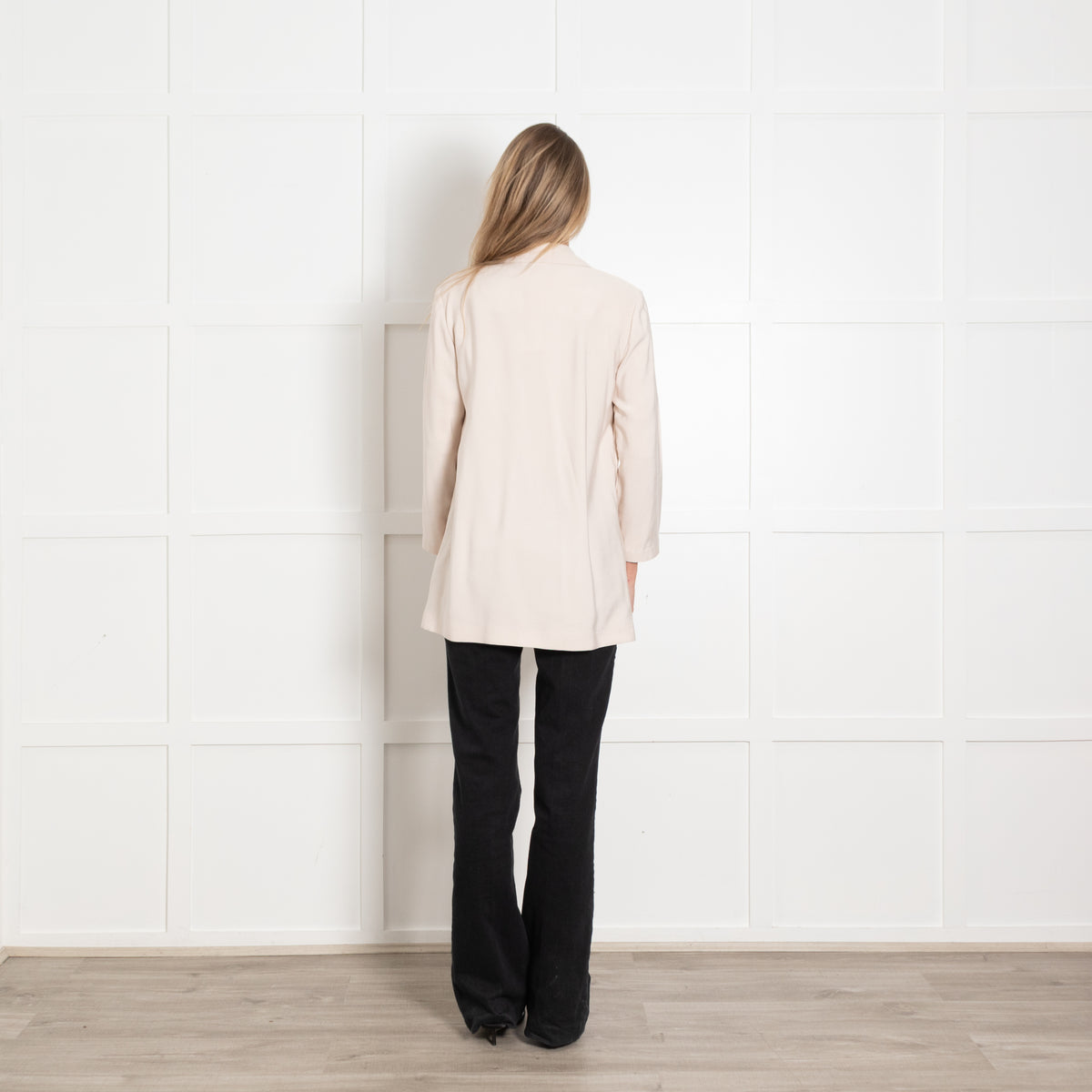 Donna Karan Beige Blazer With Concealed Buttons