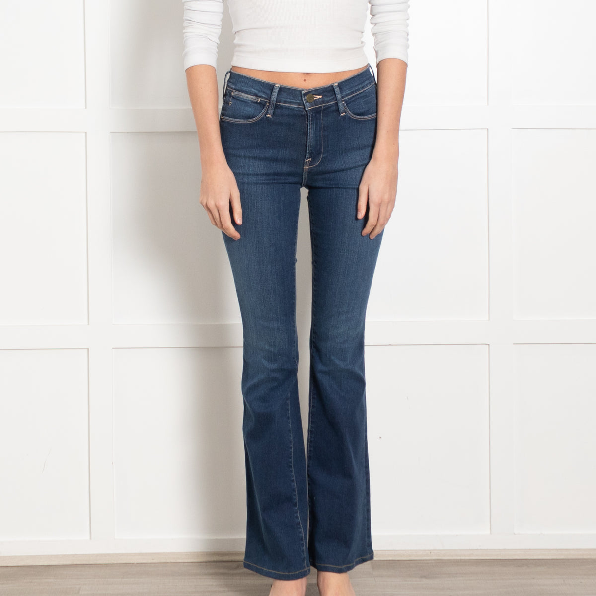 Frame Dark Wash Le High Flare Boot Cut Jeans