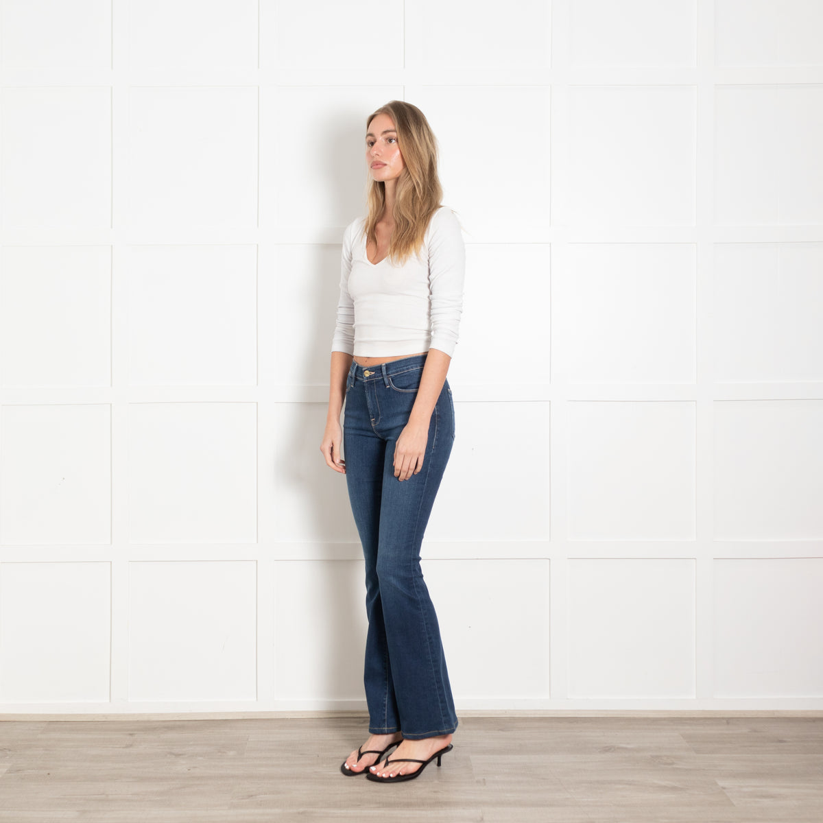 Frame Dark Wash Le High Flare Boot Cut Jeans