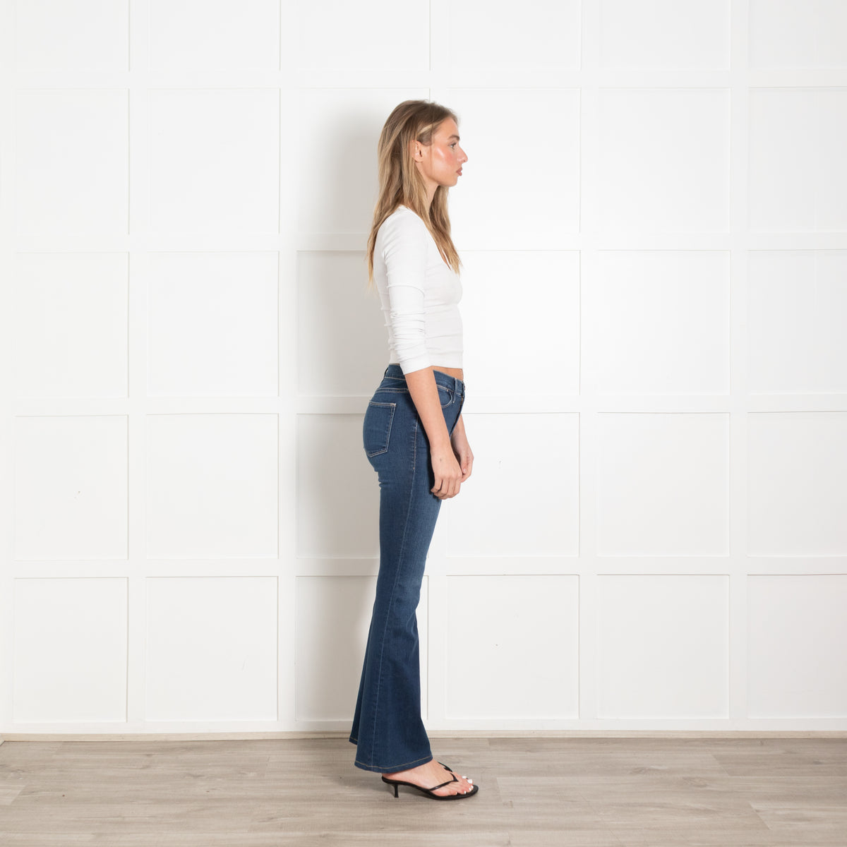 Frame Dark Wash Le High Flare Boot Cut Jeans