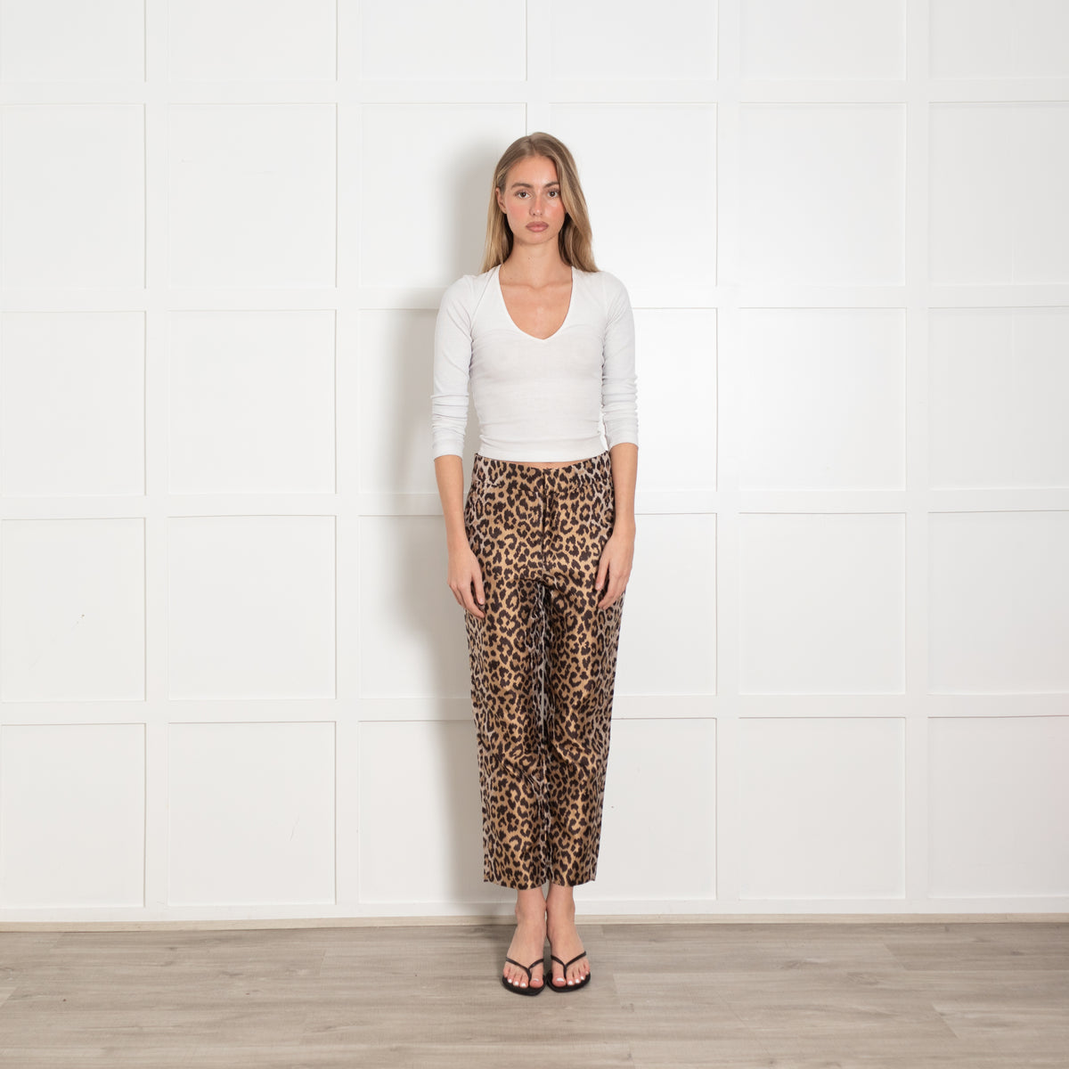 Wyse London Leopard Jacquard Jacinda Trousers