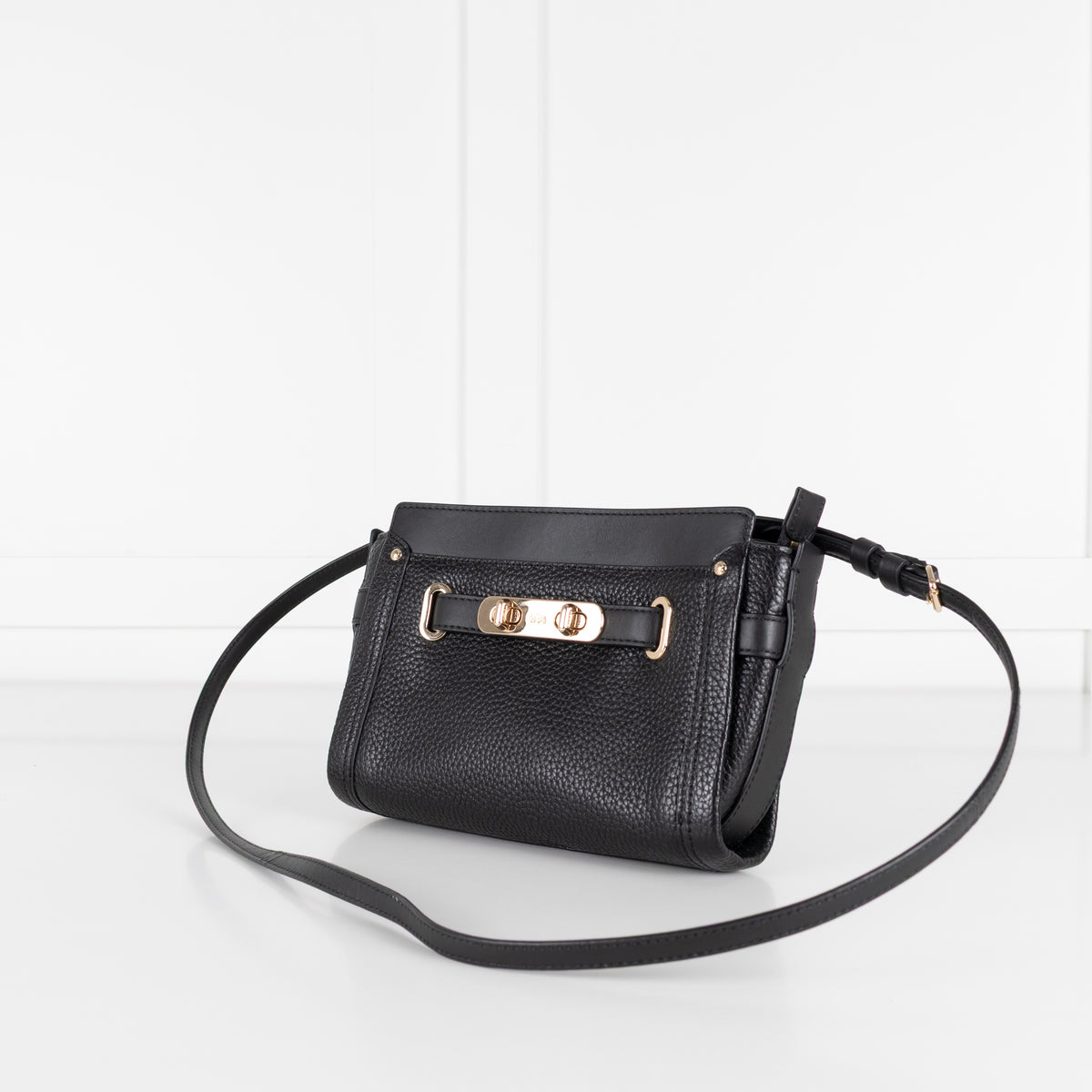 Coach Black Grainy Leather Crossbody Bag