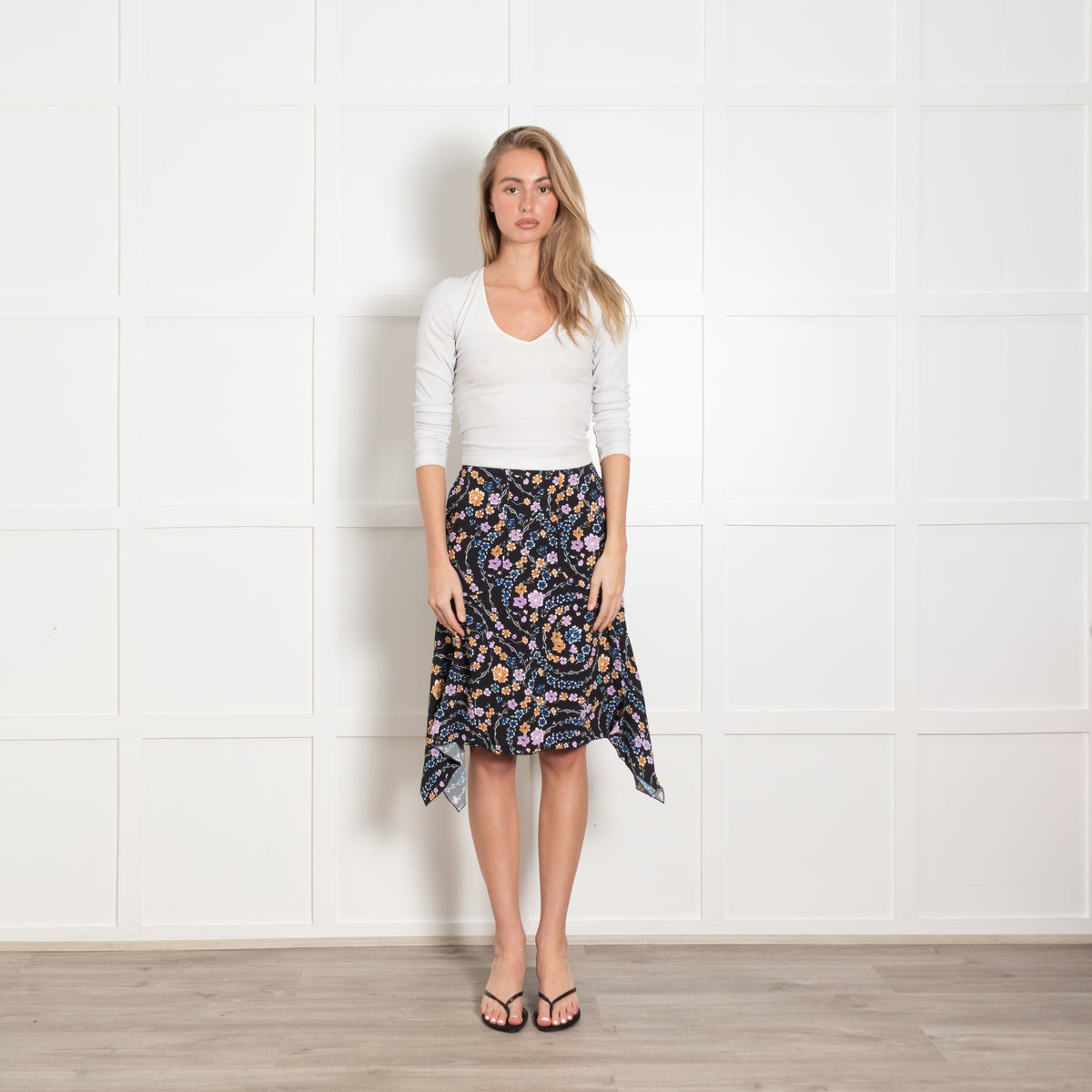 See by Chloe Multicolour Floral Skirt With Split Sides