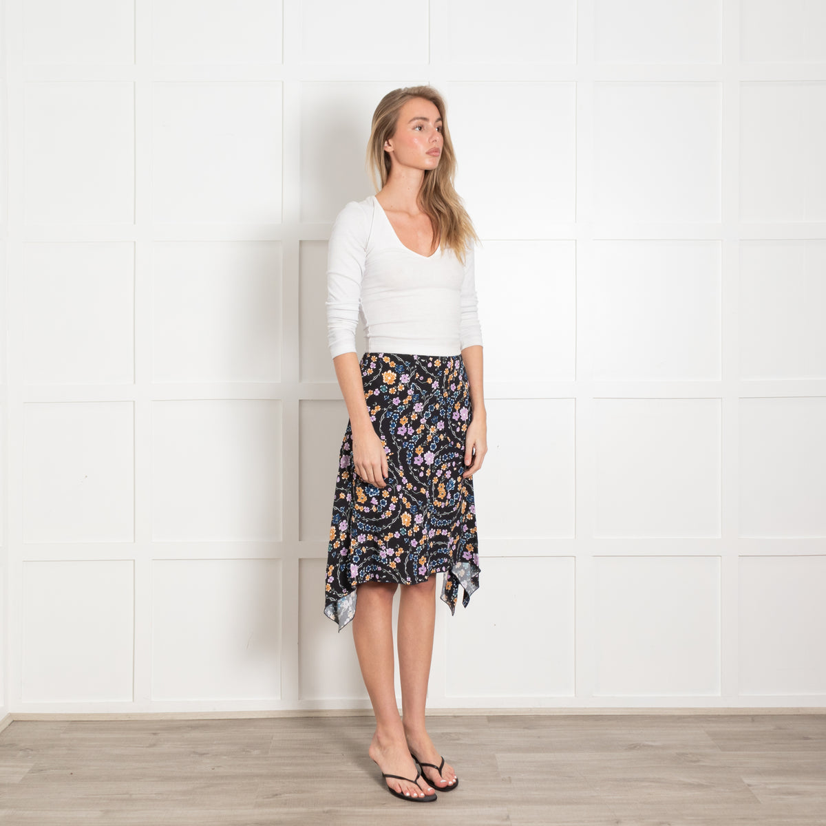 See by Chloe Multicolour Floral Skirt With Split Sides