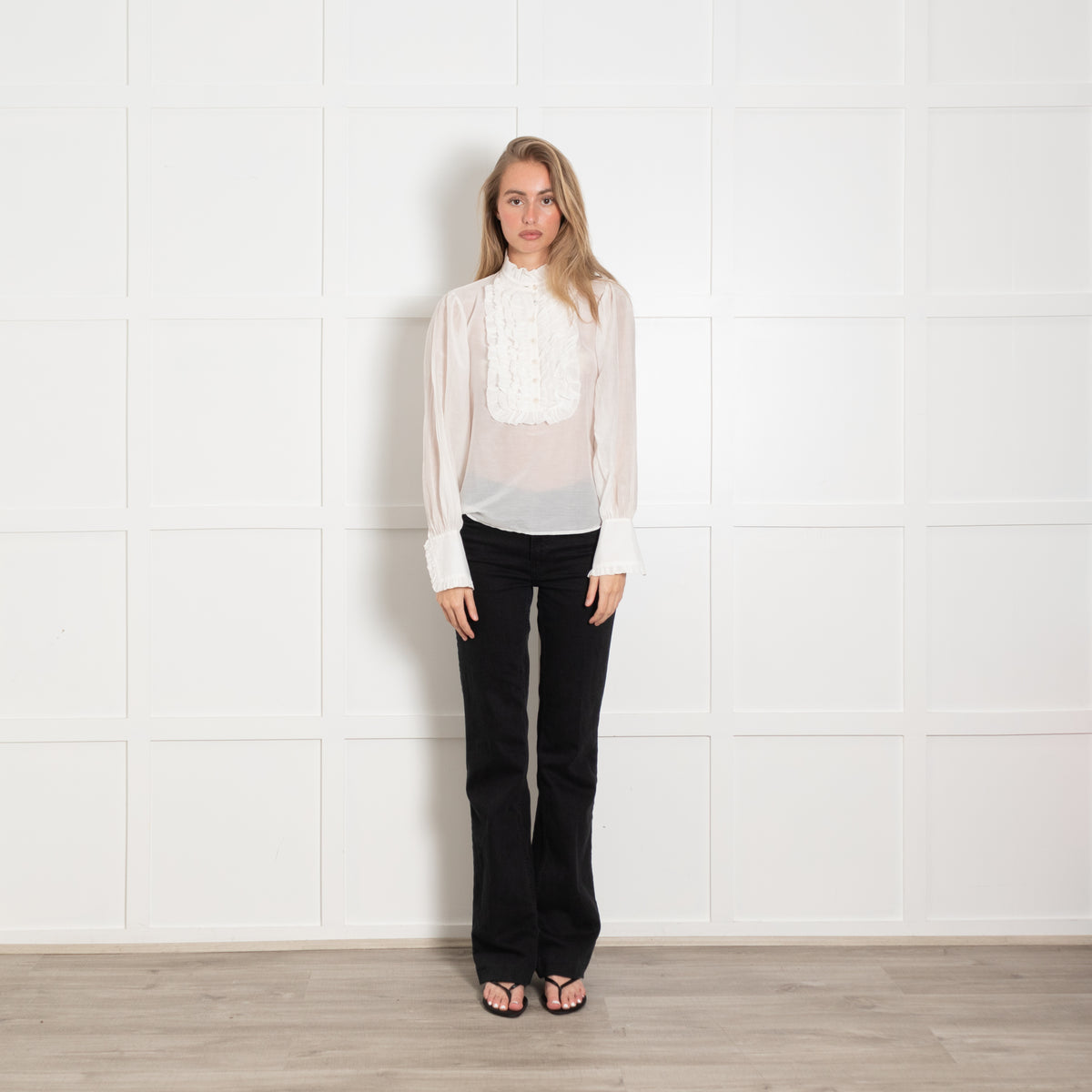Temperley White Frilled Blouse