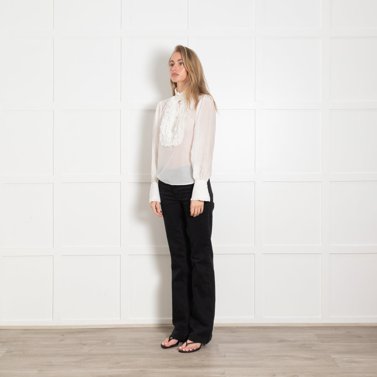 Temperley White Frilled Blouse