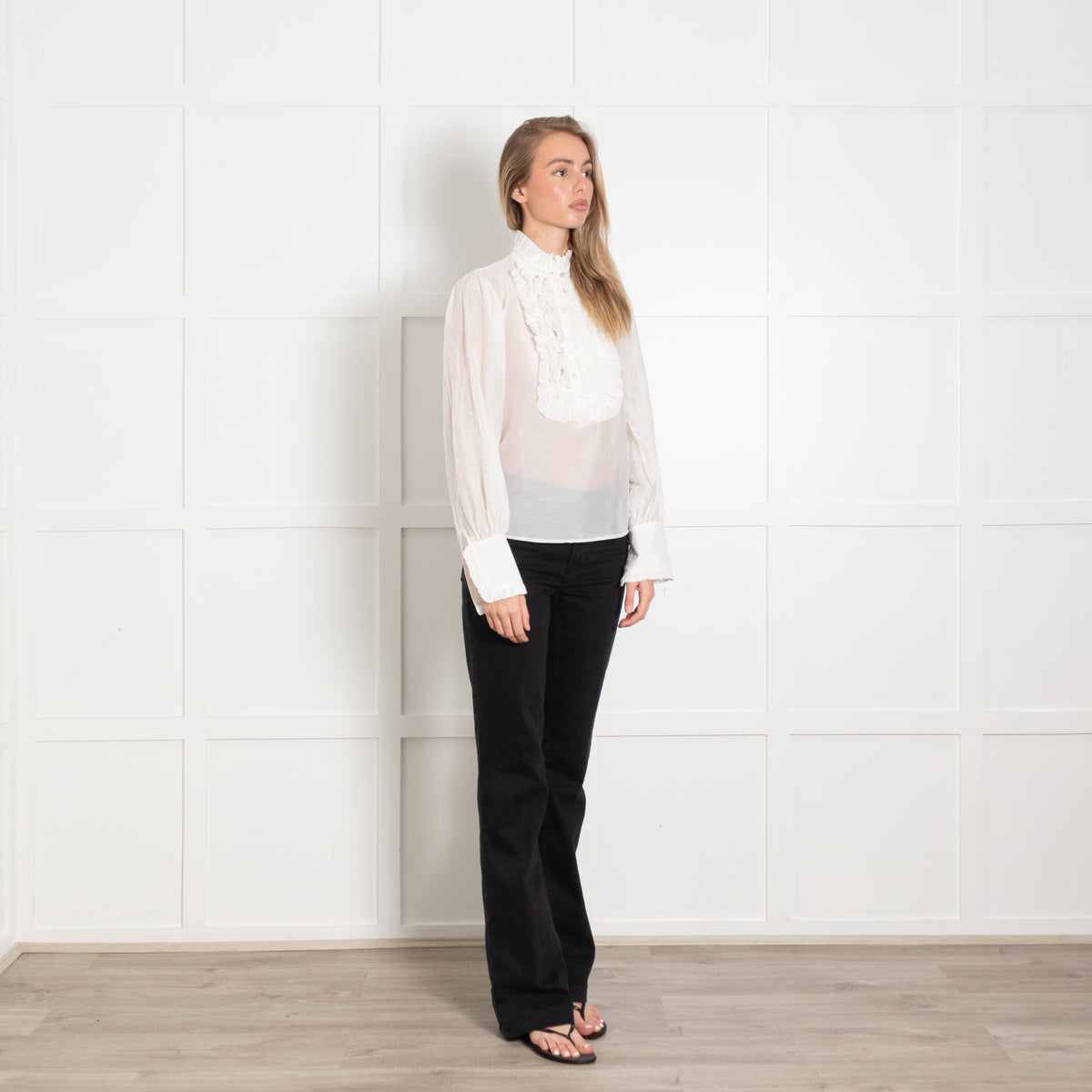 Temperley White Frilled Blouse