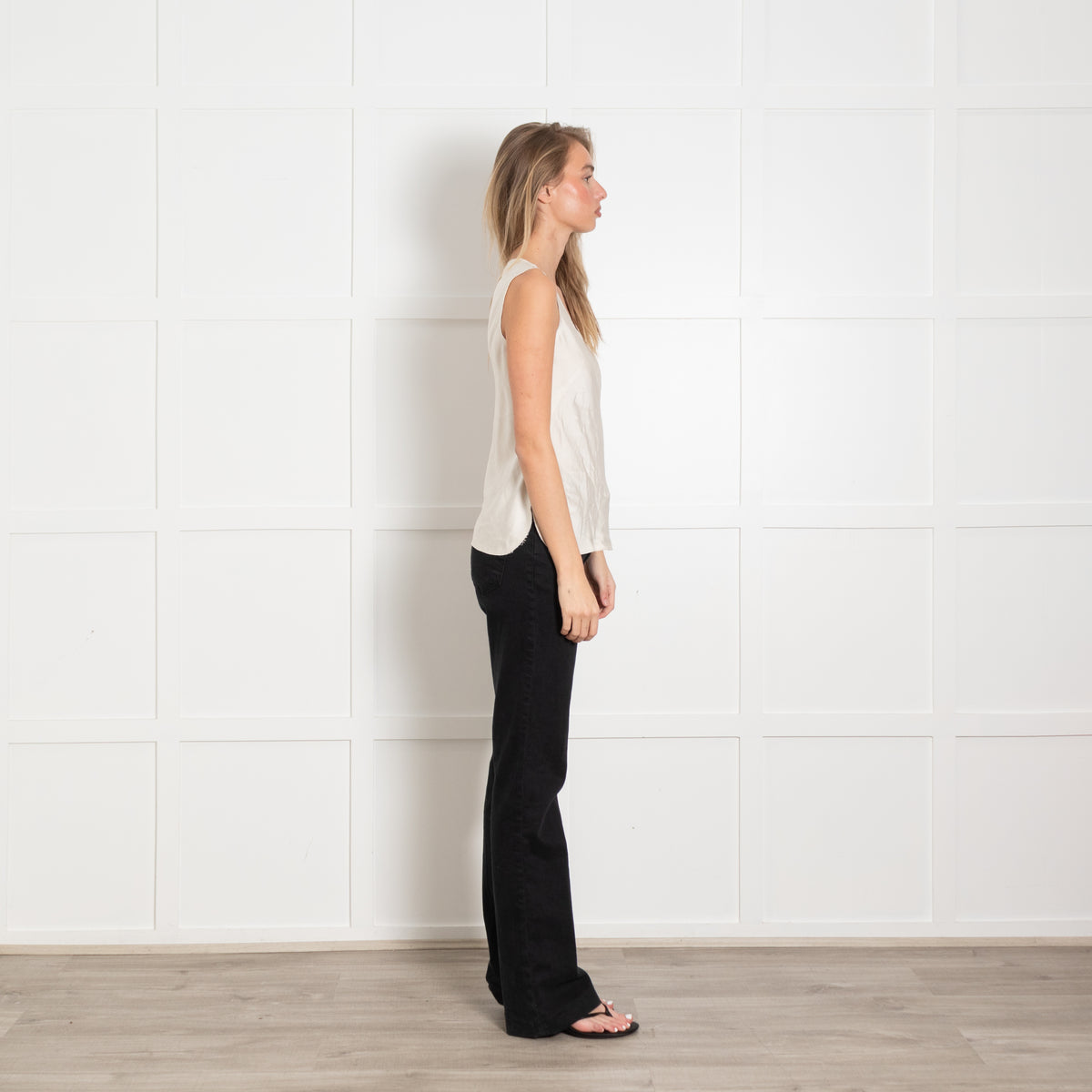 Vaness Bruno Cream Silk Feel Vest Top