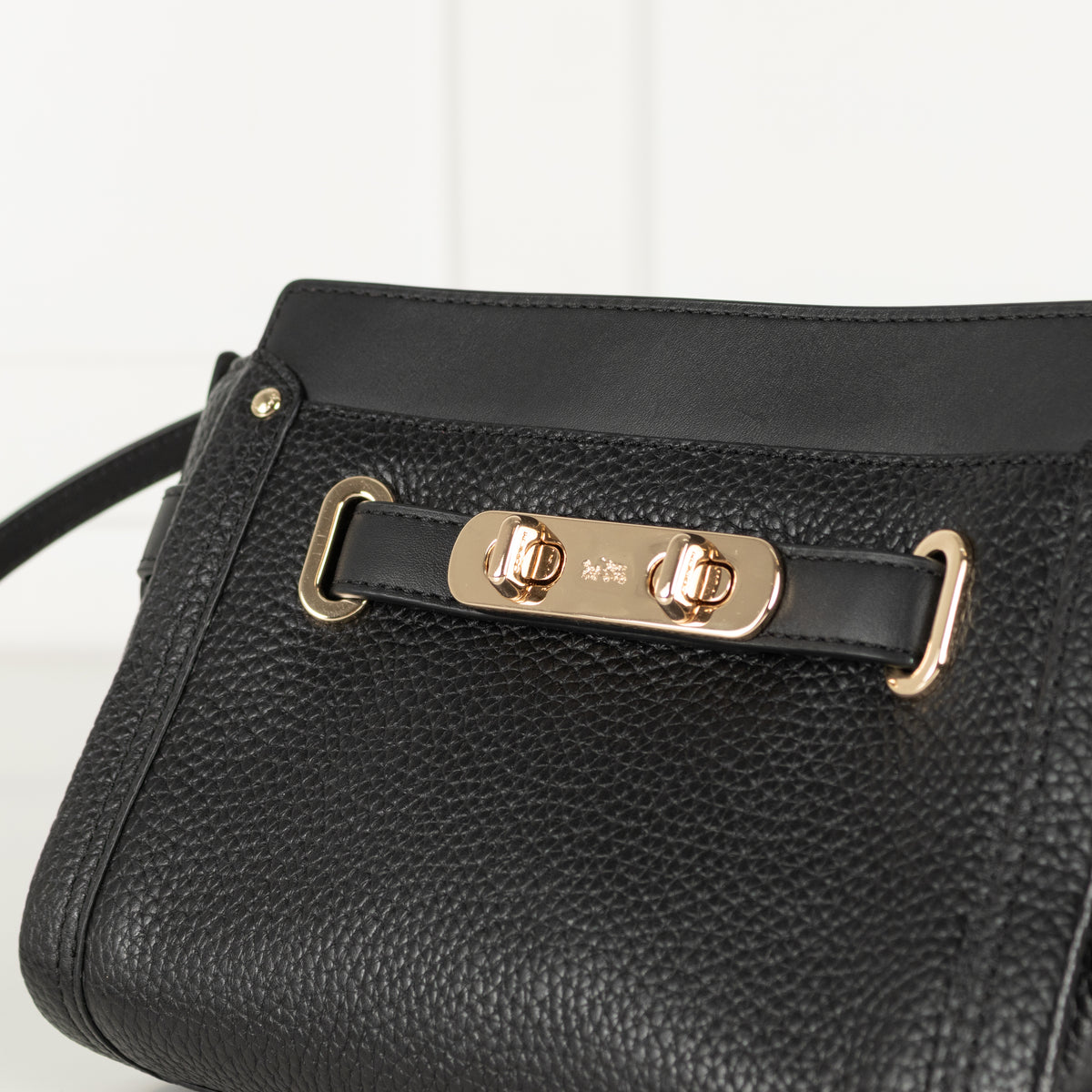 Coach Black Grainy Leather Crossbody Bag